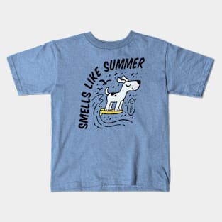 Dog Surfing - Smells Like Summer Kids T-Shirt